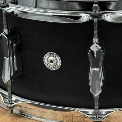 British Drum Company Raven 14x6" Birch / Ash 10-Lug Snare Drum - Black Ash Satin. Free Shipping image 7