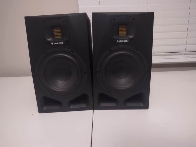 ADAM Audio A7V 7" Active Studio Monitors (Pair) 2022 - Present - Black image 1