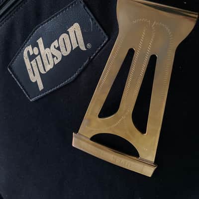 NOS-GIBSON Super 400 “Short” Tailpiece Early 1980’s - Solid Bras Engraved Polished image 1