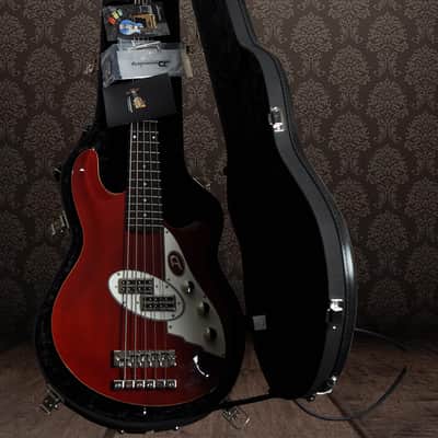 Duesenberg D-Bass Red 5 String Electric Bass With Custom Hardcase image 14