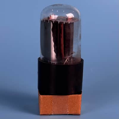 1958 General Electric 6SN7 Vintage Gray plate vacuum tube! Tests Good! T573 image 3
