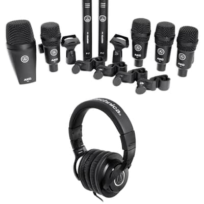 AKG Drum Set Session 1 Drum Mic Pack (1x P2, 4x P4, 2x P17) with 7
