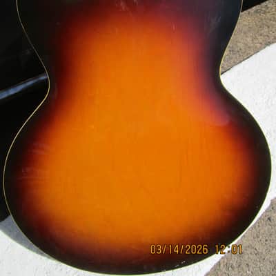 Gibson L-4C Archtop Guitar, 1958, Sunburst Finish, Original Brown Case image 11