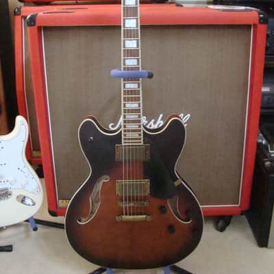 Washburn HB-36 2018 - Vintage Matte Tabacco Sunburst with Original Hard Shell Case Mint-New image 1