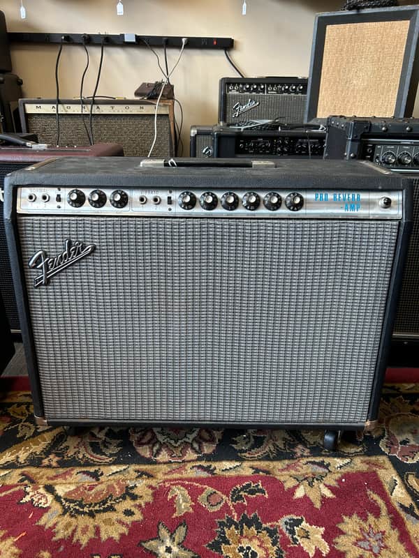 Fender Pro Reverb "Drip Edge" 2-Channel 40-Watt 2x12" Guitar Combo 1968 - 1969 - Silverface image 1