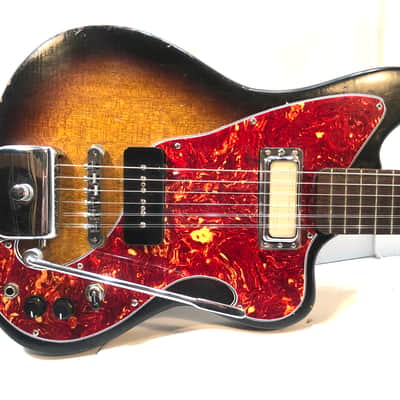 Vintage modified 8 string Decca Teisco hot rod weirdo jangle machine The Tielman Special 1964 Sunburst image 6