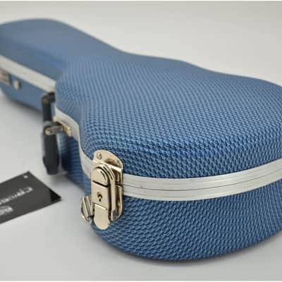 Crossrock 4 Strings Concert Ukulele ABS Hard Case with Aluminum Valance,Blue image 6