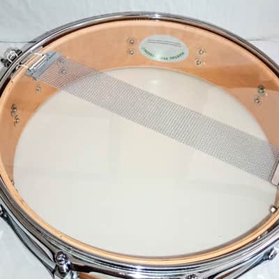 MP CUSTOM (C VIDEO) PICCOLO SNARE DRUM 14" 10 LUGS 93 shell - Amber maple FREE SHIP TO C-USA! image 7