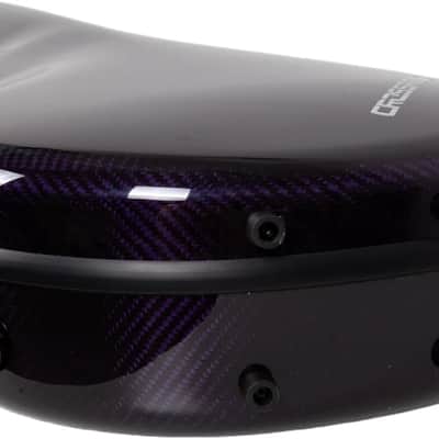 Crossrock Air Carbon Mandolin Case for F-Style (Fits Gibson F5) | Gloss 3K Carbon Weave Finish in Royal Purple, TSA Lock, Backpack Straps, Dust Cover – Elite Flight Case image 6