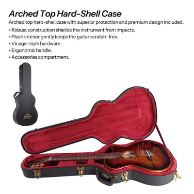 Bromo BEN2C Electric Nylon String Guitar, Thinline Fully Chambered Semi-Hollow Body Slim Neck Dual Pickup Stage Live Performance Fusion Classical Guitar with Hard Case (3 Tone Sunburst) image 10
