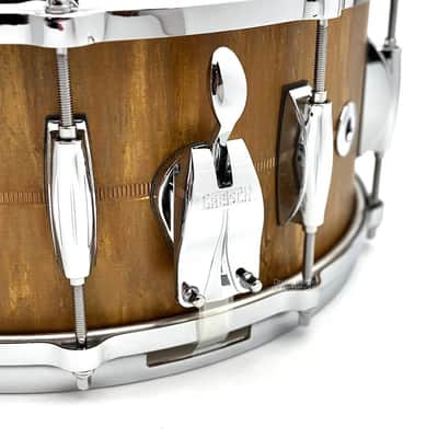 Gretsch USA Phosphor Bronze Snare Drum 14x6.5 Aged Patina image 2
