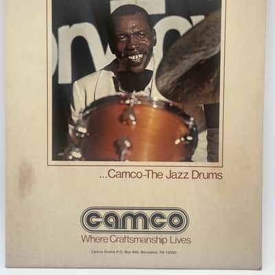 Elvin Jones', Elvin Jones Jazz Machine, Camco 5-Piece Drum Set, 18", 18", 16", 13", 12", Stunning! 1977-1978 - Mahogany image 2