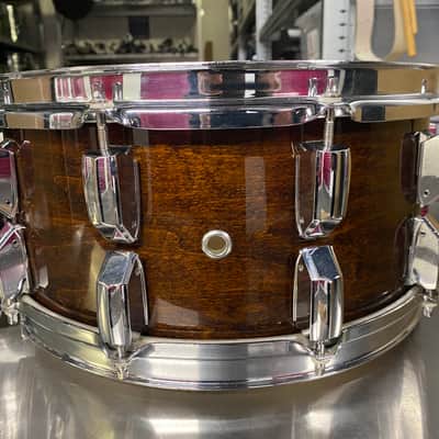 Pearl G-714SX Supergripper snare maple 1985 - Walnut lacquer image 7