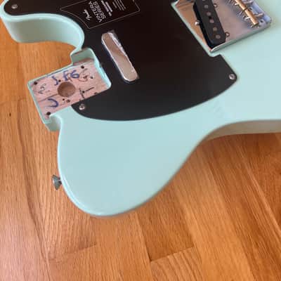 NEW Fender Vintera Modified Telecaster 50s Loaded Body, Surf Green with Custom Shop Tele Pickups, 4-Way Switching, S 1 switch, and Black Pickguard (optional soft case gig bag) image 6