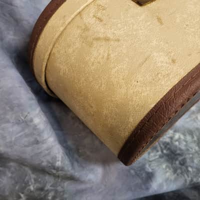 Vintage RARE 1960's Harmony, Kay Silvertone Soft Shell Acoustic Guitar Case Brown White image 6