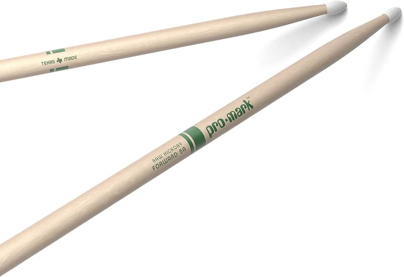 Promark TXR5AN Hickory 5AN Natural Finish Nylon Tip Drum Sticks image 1