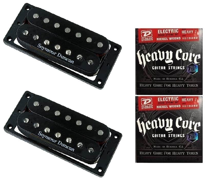Seymour Duncan SH-4 JB & SH-2 Jazz Hot Rodded Black 7 String Humbucker Pickup Set ( 2 STRING SETS ) image 1