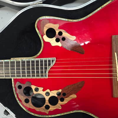 Ovation Celebrity Limited Edition Model CP 2001 Electric Acoustic Guitar 2006 - Red Flame image 17