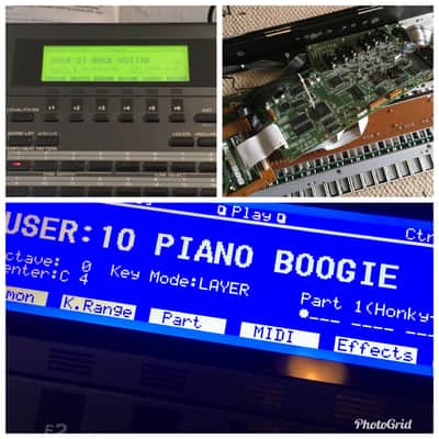 Graphic Display Upgrade - Roland XP-80 Custom (Negative) Blue LED Graphic Display ! image 3