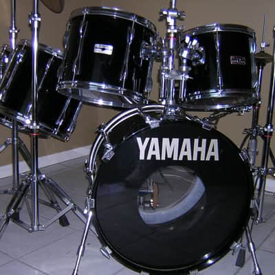 Yamaha Recording Custom Drum Set 1990 Black image 1