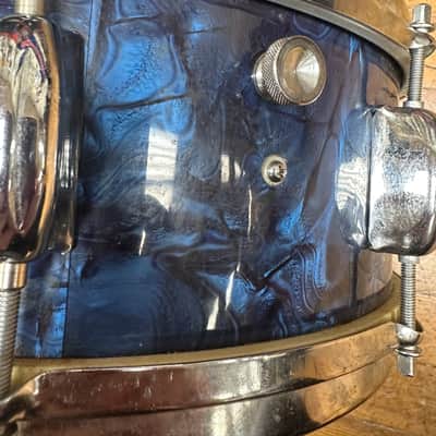 Vintage Zim-Gar Snare MIJ circa 1960s blue pearl with stand, case image 7