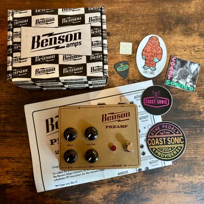 Benson Amps Preamp Overdrive Boost Limited Gold Oxblood Guitar Pedal MINT image 1
