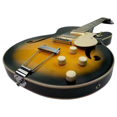 Silvertone Semi-Hollow w/ Trapeze 2 mini-hum PU's - Tobacco Burst (1446TTSB) image 8