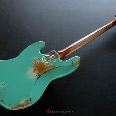 Fender Standard Jazz Bass Seafoam Green Heavy Relic Aged (RARE) image 11