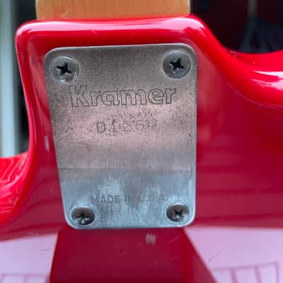 Kramer Baretta 85 Candy Red Banana Headstock image 9