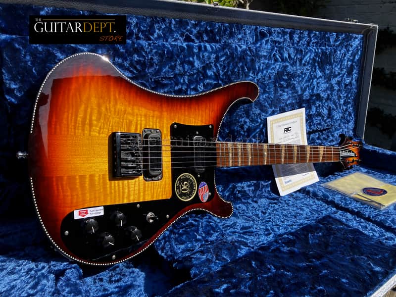 ♚ PRISTINE ♚2022 Rickenbacker 480XC♚TOBACCOGLO♚90th Anniversary♚360♚EBONY♚OHSC♚SAVE ££s image 1