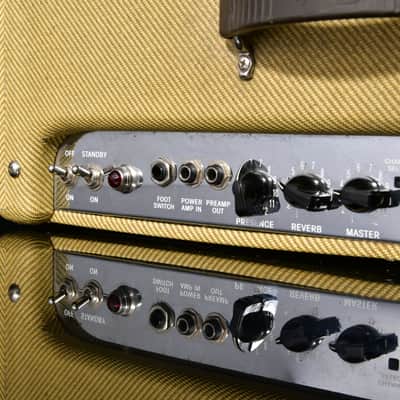 Fender Blues DeVille Reissue 2-Channel 60-Watt 4x10" Guitar Combo - Tweed with Cover image 7