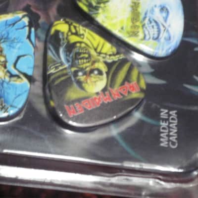new in package (old stock) A+ Perri's Leather Ltd. / Perri's 12 Pack of Iron Maiden Guitar Picks - Med Gauge - Celluloid Plastic, 351 shape - but slightly curved (LP12-INM1) LP12INM1 image 25