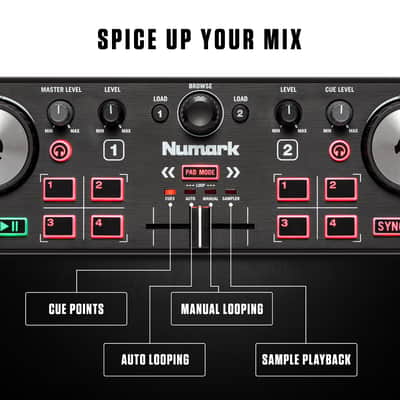 Numark DJ2GO2 Touch Compact DJ Controller with 2 Decks image 4