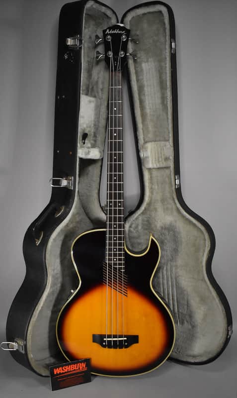 Washburn AB-20 Acoustic-Electric Hollowbody Bass Sunburst w/HSC image 1