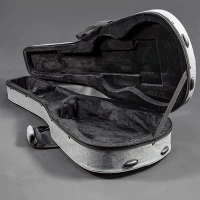 Lindo Acoustic Travel Guitar Eco Hard Case | Plush Lined with Storage Pockets | Sustainable and Eco-Friendly | Designed in The UK | Grey Fabric Finish (Guitar NOT Included) image 5