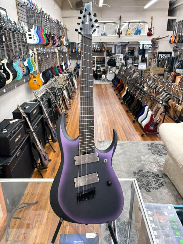 Ibanez Ibanez RGD71ALMS Axion Label Multi-Scale Electric Guitar 2019 - Aurora Burst Black Matte image 1