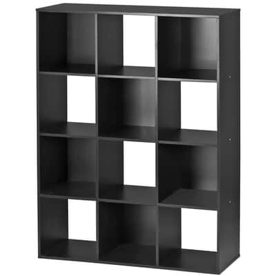 12-Cube Modular Storage Bookcase – Studio Organizer for Vinyl, Gear & Decor | Customizable Shelving for Musicians (Black) image 4