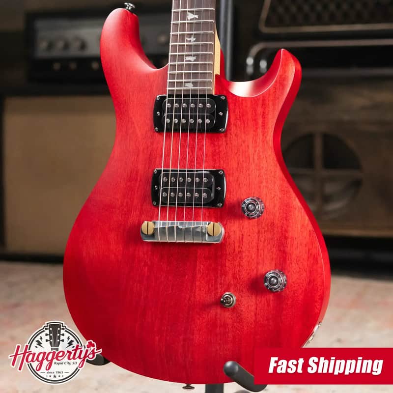 PRS SE CE 24 Solid Body Electric Guitar - Vintage Cherry with Gig Bag image 1