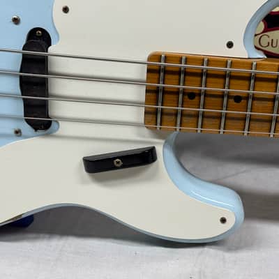 Fender USA Custom Shop '55 1955 Precision Bass Relic 4-string P-Bass with COA + Case 2020 - Sonic Blue / Roasted Maple neck image 6