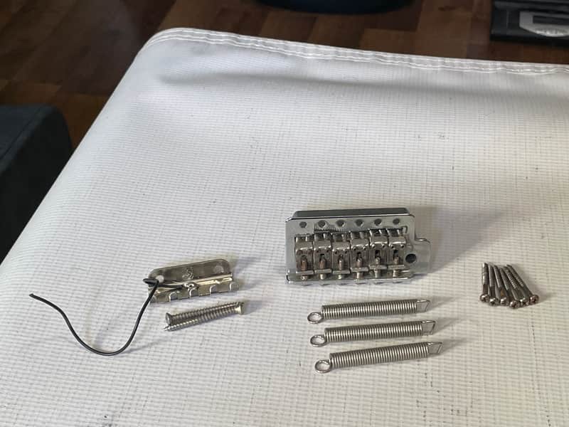 2010's MIM Fender Mexico Stratocaster Factory 6 Post Tremolo Bridge & Arm 2 1/16" String Spacing image 1