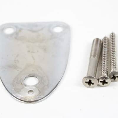 1978-1979-1980-1981 Fender Stratocaster Neck Plate 1970s Telecaster Deluxe Chrome image 4