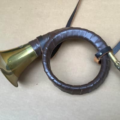 Vintage  FÜRST Fuerst PLESS Jagdhorn leater Ledergurt Jagd hunting Horn Germany image 14