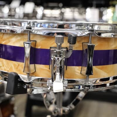 Pre-Owned Pork Pie 5x14 Maple Snare Drum Mappa Burl/Metallic Purple 2024 image 11