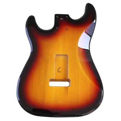 ST Electric Guitar Body Poplar Wood Guitar Barrel Sunburst Color image 2