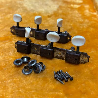 Vintage 1950’s Gibson Kluson Deluxe Single Line Tuner Set w/ Bushings + Screws image 1