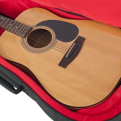 Gator GTACOUSTICBLK Transit Series Acoustic Guitar Gig Bag Black image 7