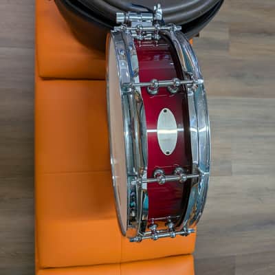 SPL 14-inch Piccolo Snare Red Black Burst Drum 2000's image 5