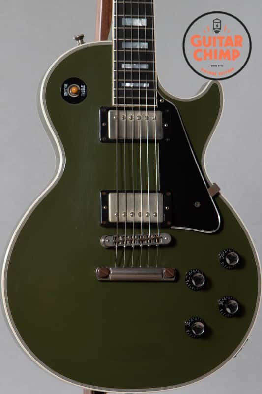 2016 Gibson Custom Shop Les Paul Custom VOS Olive Drab Green | Reverb