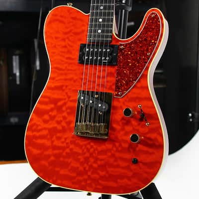 1992 Fender Custom Shop Set Neck Country Artist Telecaster QUILT Sunset Orange Transparent --VERY RARE TELE image 6