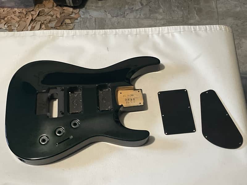 2000's Japan Jackson DKMG Dinky Forest Metallic Green Guitar Body Floyd Ready image 1